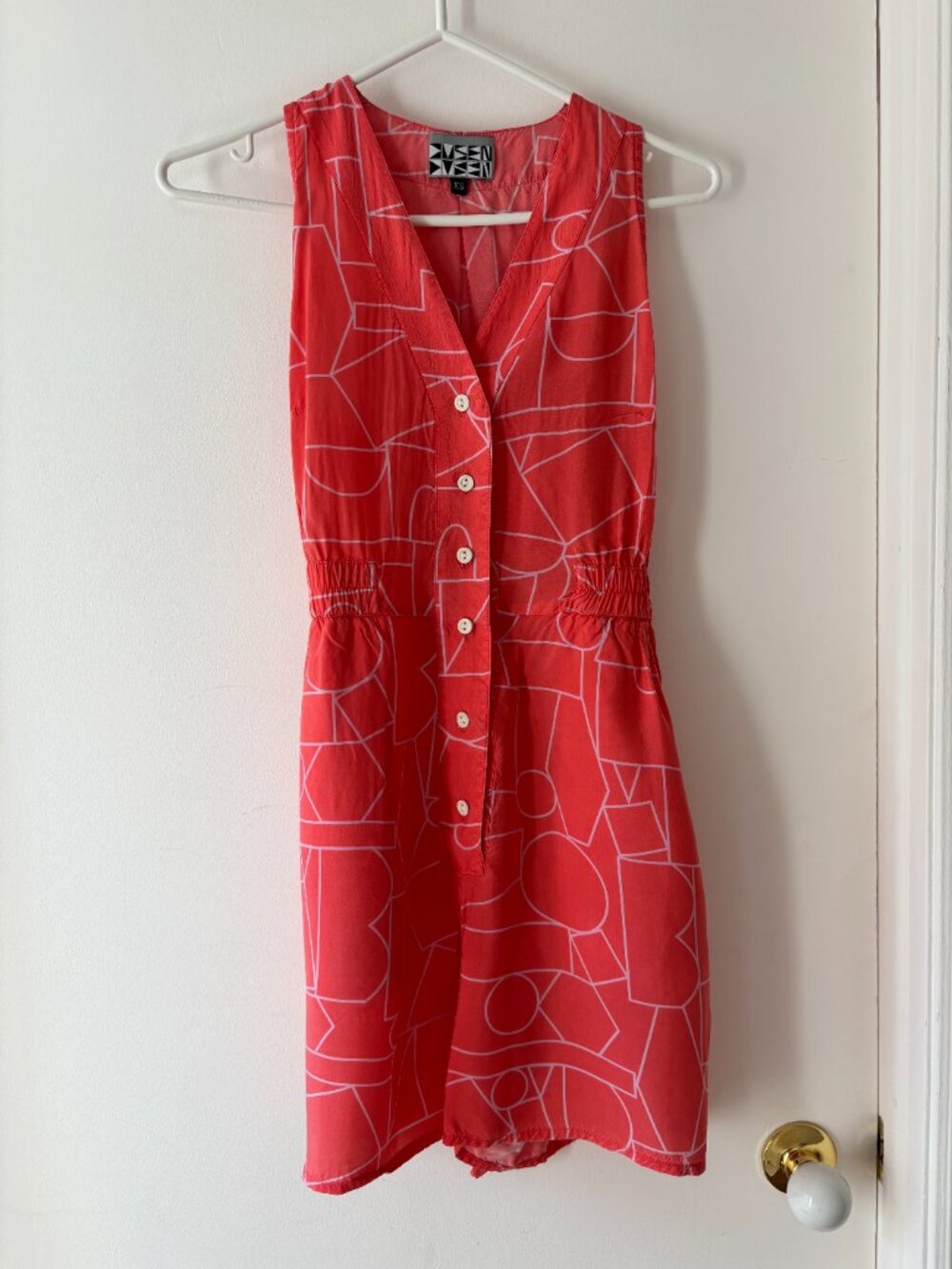 Dusen Dusen Pink Patterned Summer Jumpsuit - Picture 4 of 6